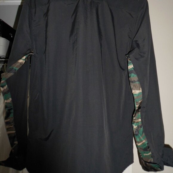 100 % PURE NYLON VENTED BLACK BUTTON‎ DOWN CAMO SHIRT - Picture 9 of 14